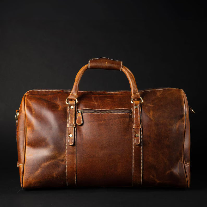 Full-Grain Leather Duffle Bag
